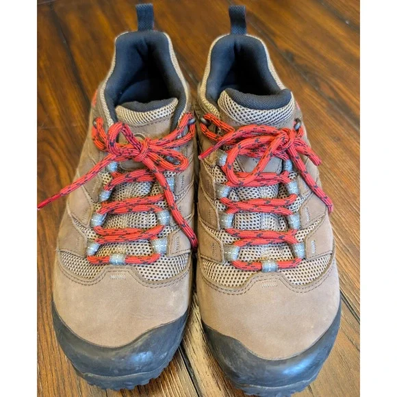 Merrell Boulder Trail Hiking Shoes Mens 9.5 D Brown Vibram Sole EUC - Picture 8 of 8